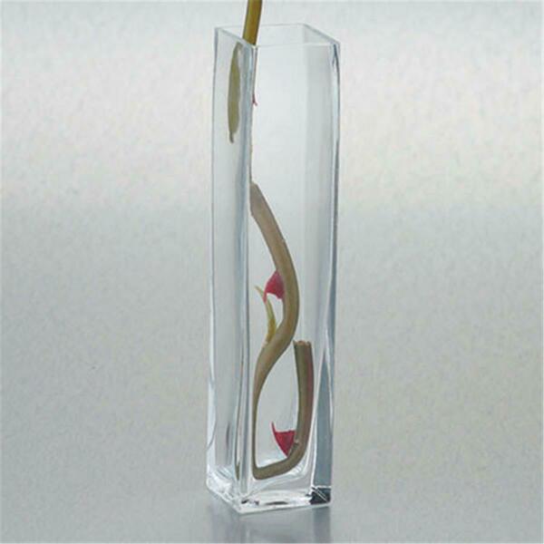 Diamond Star 8 x 1.5 x 1.5 in. Glass Vase, Clear 50016